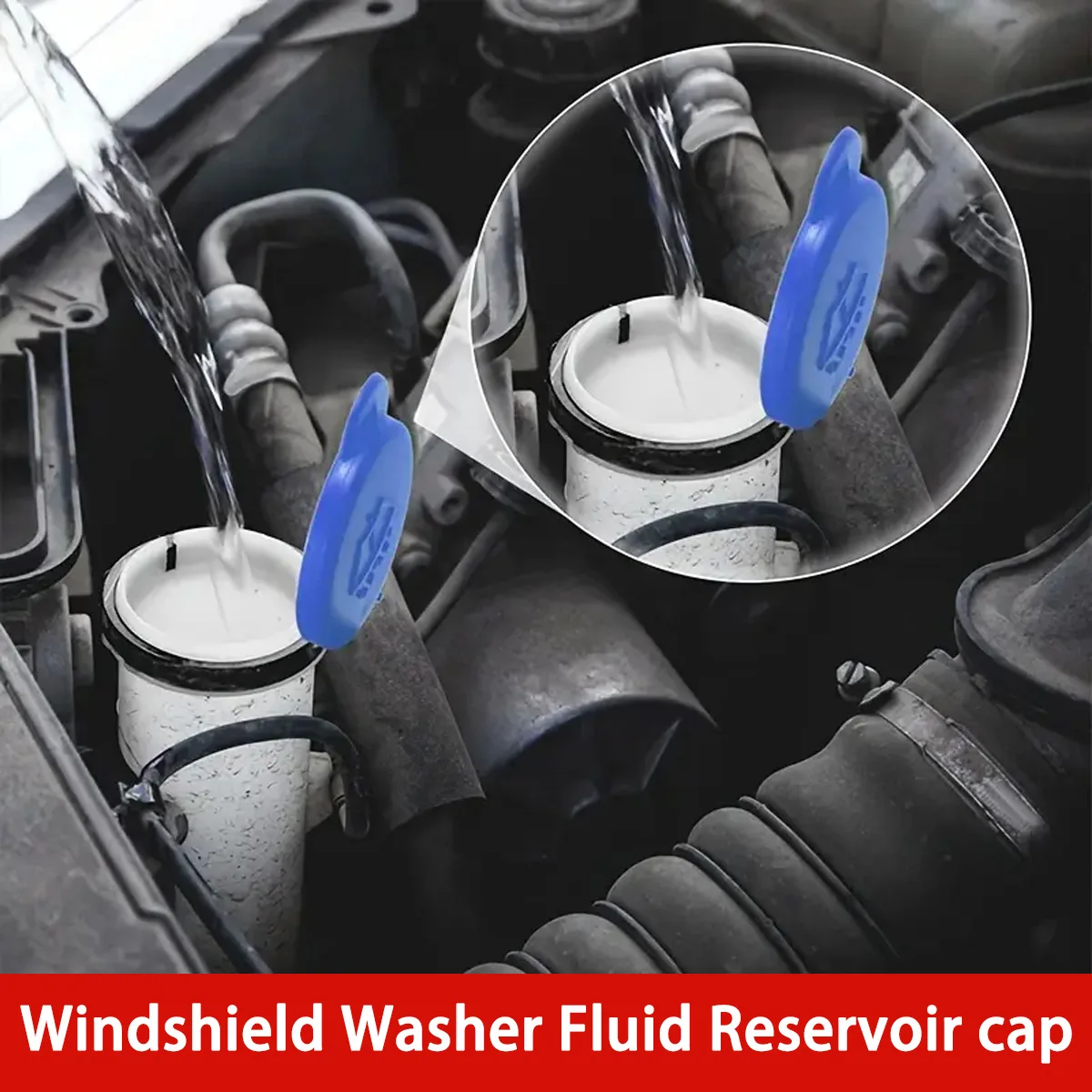 PINMOAP غطاء خزان سائل تنظيف الزجاج الأمامي للسيارة مناسب لهوندا أكورد سيفيك CR-V CRX 38513SB0961 38513-SB0-961