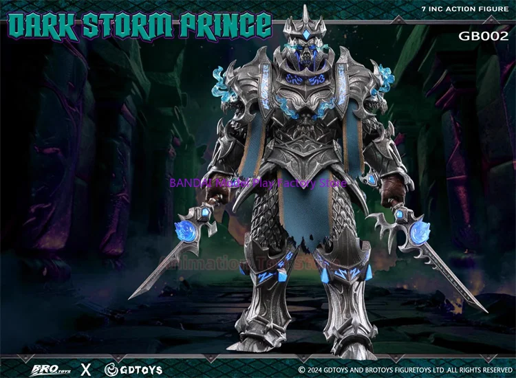 GDTOYS X BROTOYS GB002 1/12 Scale Dark Storm Prince Sir Anduin Lothar Leader Blackened Edition Full Set 7in Action Figure Model