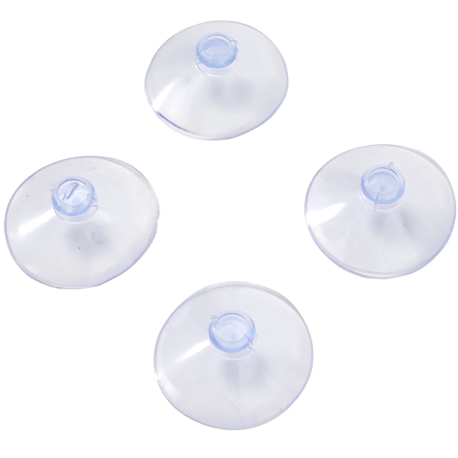 Round Suction Cup Strong Suckers Transparent PVC Removable Wall Hooks 4pcs/10pcs 55mm Aesthetics Bathroom Clear