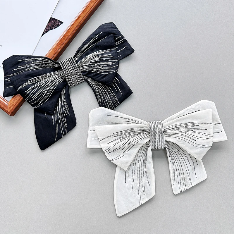 Big Chiffon Bow Brooch Pins Handmade Brooch For Clothing Wedding Party Clothes Accessories Decoration Party Ornaments Gifts