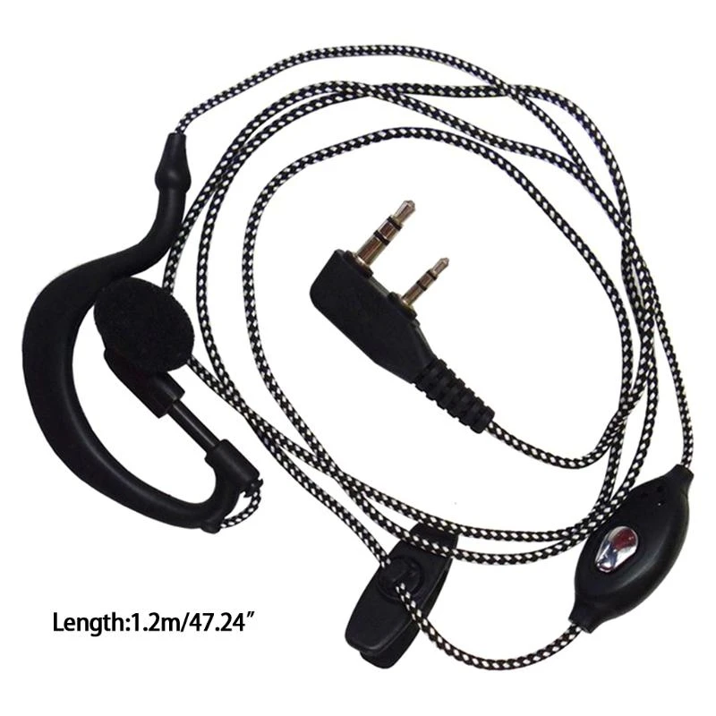 090F 2-pin High-quality Headset Microphone for Portable Walkie-talkies Headphones