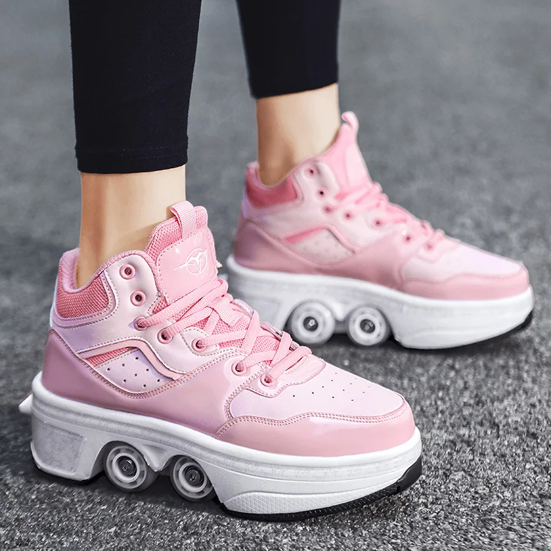 Roller Skate Shoes For Men Women Boys Girls Kids 2022 Fashion Casual Sports 4 Wheels Sneakers