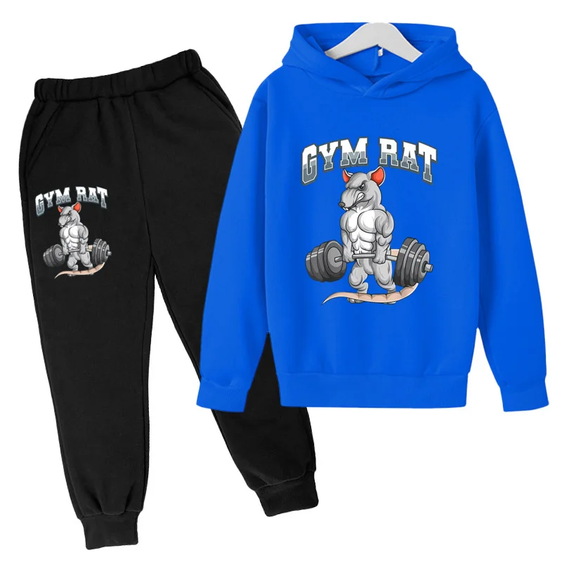 

Fitness and Fitness Mouse Autumn/Winter Hoodie 3-12Kids Hoodie Set for Boys and Girls Top+Pants Casual Jogging Two Piece Set