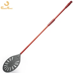 PizzAtHome 9 Inch Pizza Turning Peel Perforated Pizza Turner Aluminum Alloy Handle Pizza Shovel Pizza Tools Oven Accessories