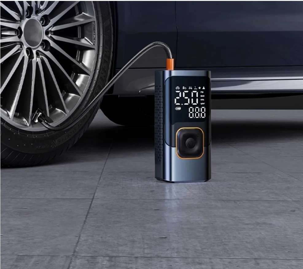 Car mounted inflation pump tire pressure measurement air pump electric bicycle portable air pump