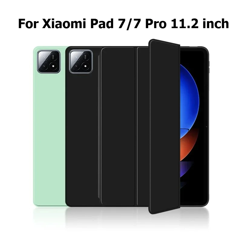 

For Xiaomi Pad 7 Case 11.2inch Tri-Folding Stand Tablets Cover For Xiaomi Pad 7 Pro Funda Mi Pad 7 Cases 2024 with Auto Sleep