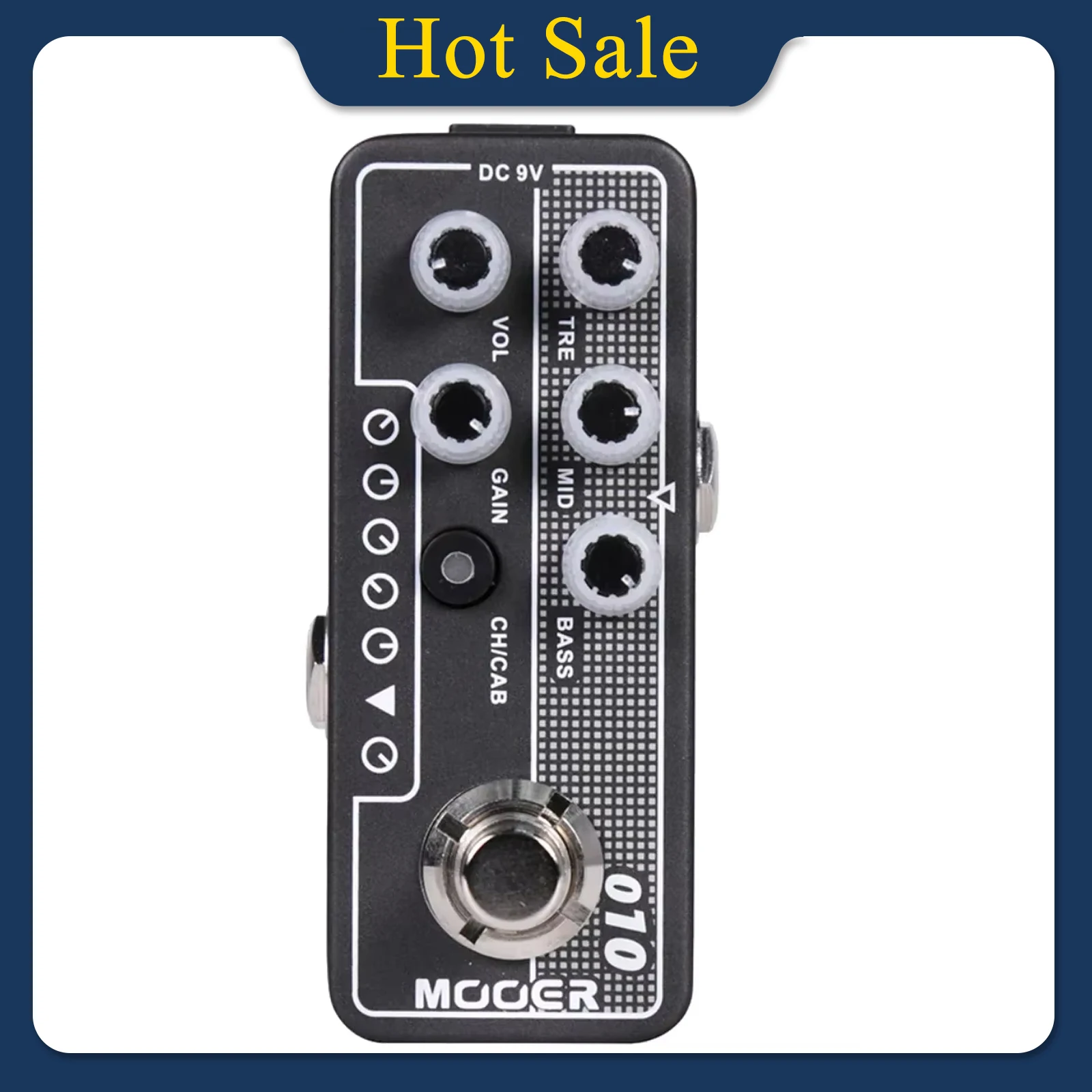 MOOER M010, pédale d'effets pour guitare avec deux sons, simulation de caisson d'enceinte, effet à gain élevé, pédale de contrôle de la cadence, accessoires pour guitare.
