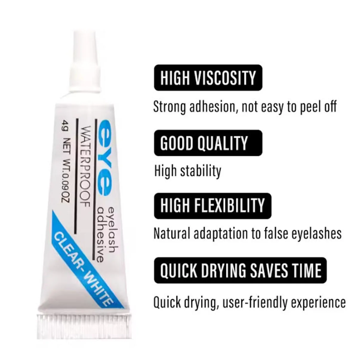 Wimperlijm Waterdicht en zweetbestendig Nepwimperlijm Extra lang Langdurig Sneldrogend Essentiële wimperlijm voor make-up