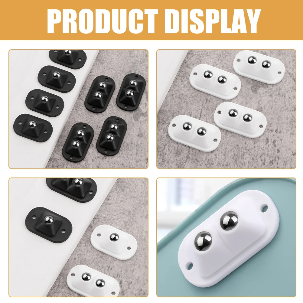 16 Pcs Hardware Accessories Double Ball Universal Wheel Trash Can Caster Wheels 500X280X100CM Abs Steel Small Casters
