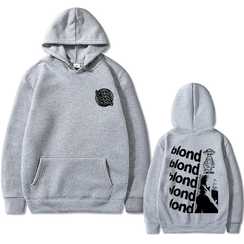 Hoodie de lã extragrande para homens e mulheres, Rapper Frank Hoodie extragrande, moletom loiro Hip Hop Trend, moletom oceânico, streetwear vintage