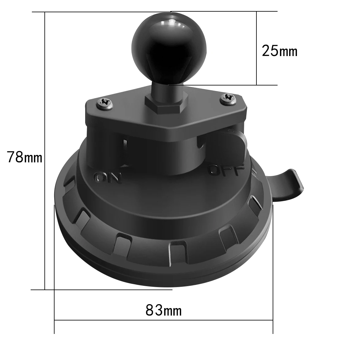 Handpumpe Vakuum Saugnapf 1/4" Kamera Stabilisator Halterung für RAM für GoPro für Insta360 DJI Auto Fotografie Lampe Ständer Halterung – Detail 11