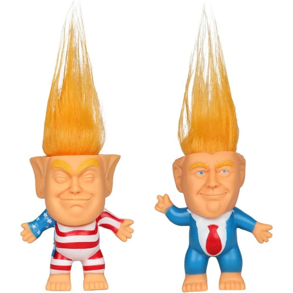 

Donald Trump Doll Collection Toys, Cute Rubber Trump, 2024 Troll Doll Set for Trump Fans, Funny and Mock Items