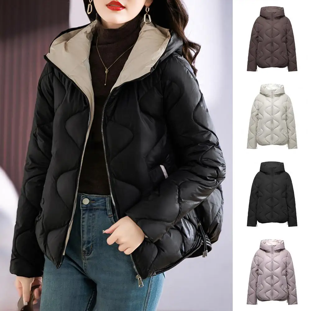 2024 New Winter Short Parka Jacket Women Thick Cotton Padded Coats Female Stand Collar Loose Puffer Parkas Jackets Outwear