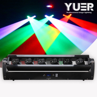 YUER 500mw x 6 Head RGB Beam Scanning Laser Stage Effect Lighting For DJ Disco Party Bar Club Show Wedding DMX Fixture Sound