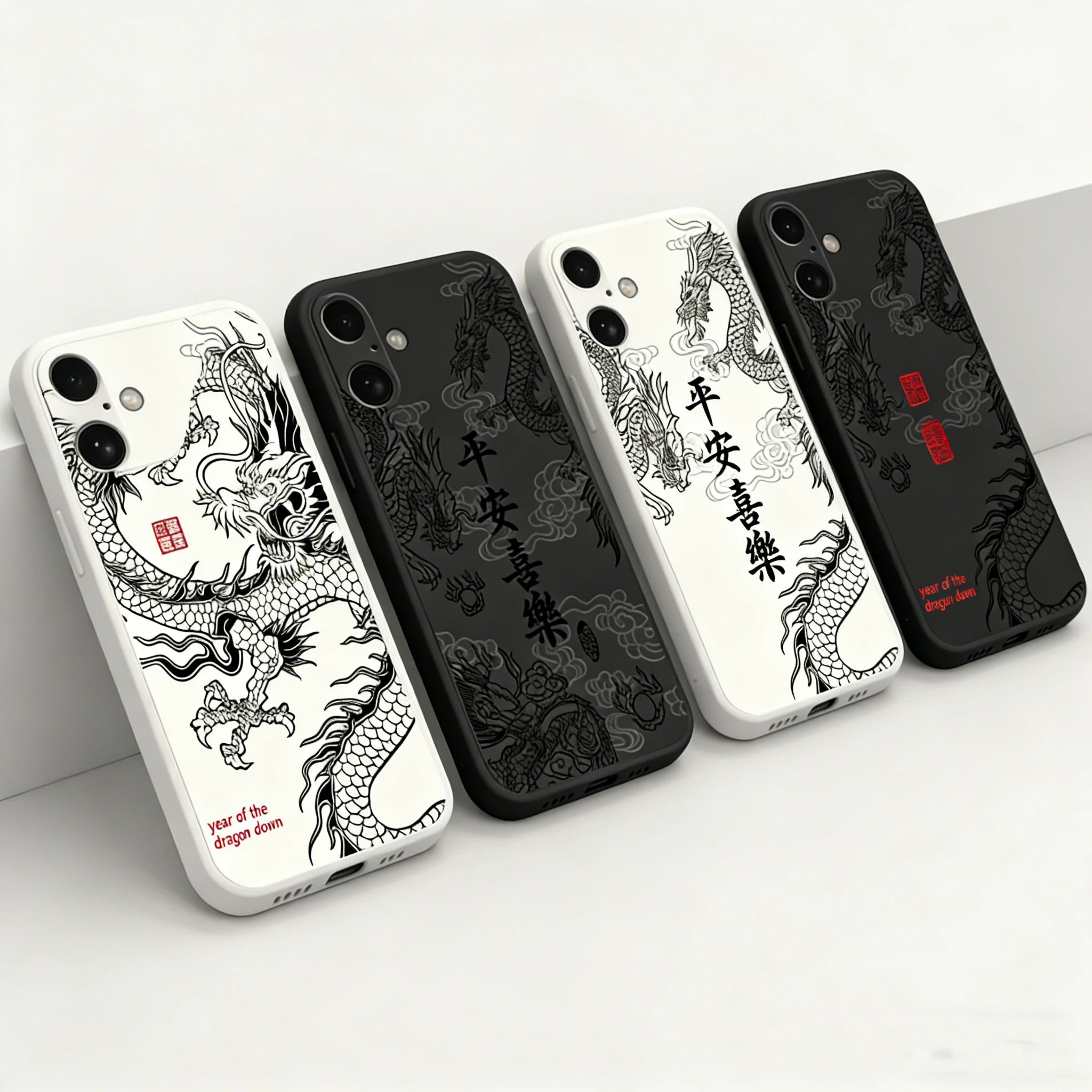 Fashion Chinese Dragon Phone Case For Xiaomi Redmi 15 15C 14C K60 13C 13 12 10 A1 A2 A3 10C 12C K40 9T 9A 8 K30 4G 5G Back Cover - view 3