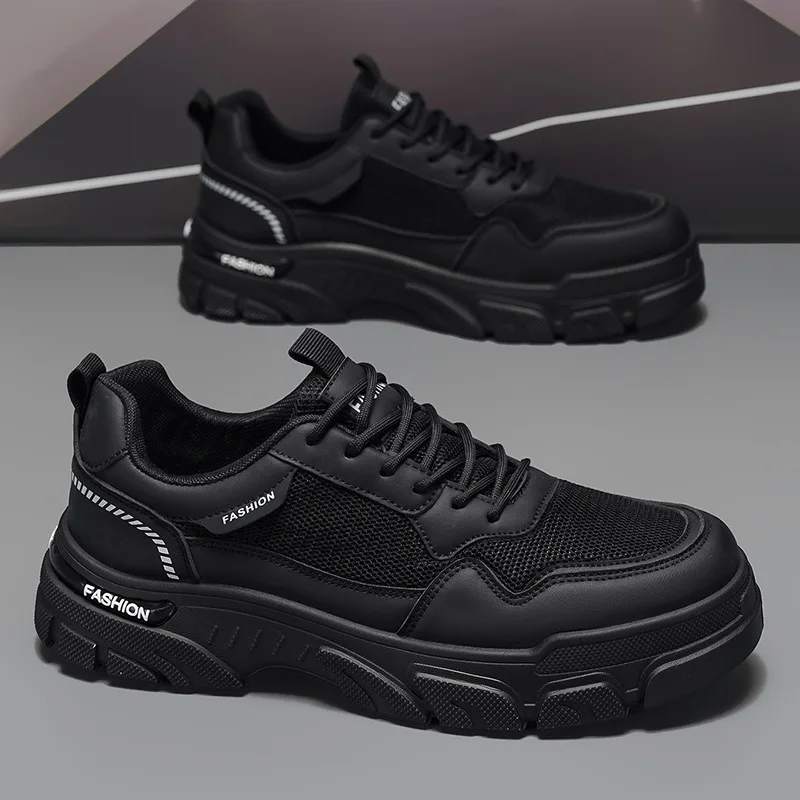 Men's Spring 2026 Mesh Breathable Sports Leisure Shoes Trend Versatile Thick Sole Board Shoes for Comfort And Style