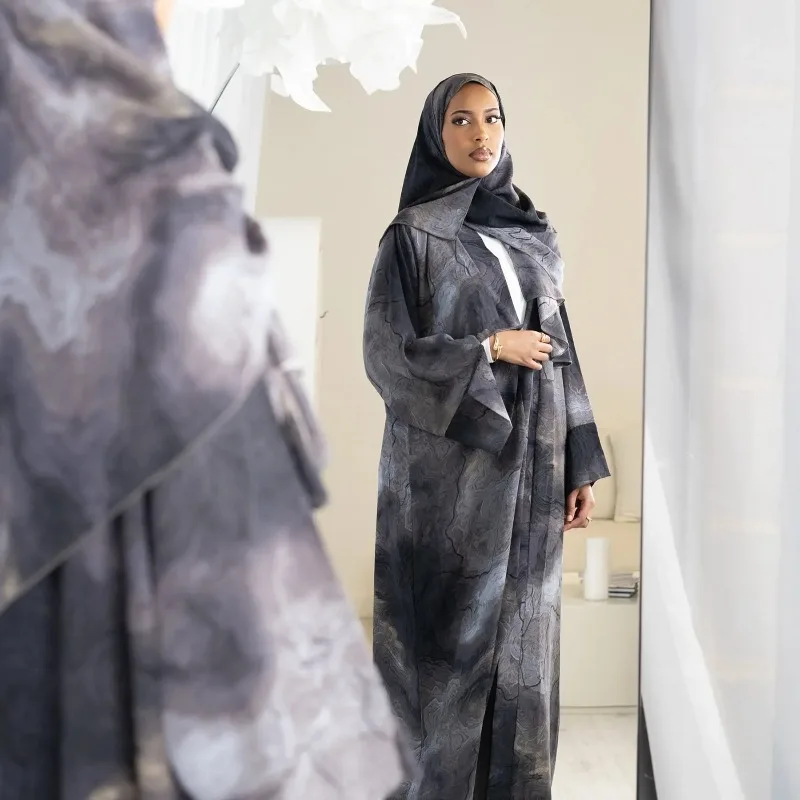 

Jalabiya Eid Muslim Women Party Dress Print Scarf Set Ramadan Abaya Kaftan Islam Vestidos Arab Long Robe Morocco Dubai Dresses