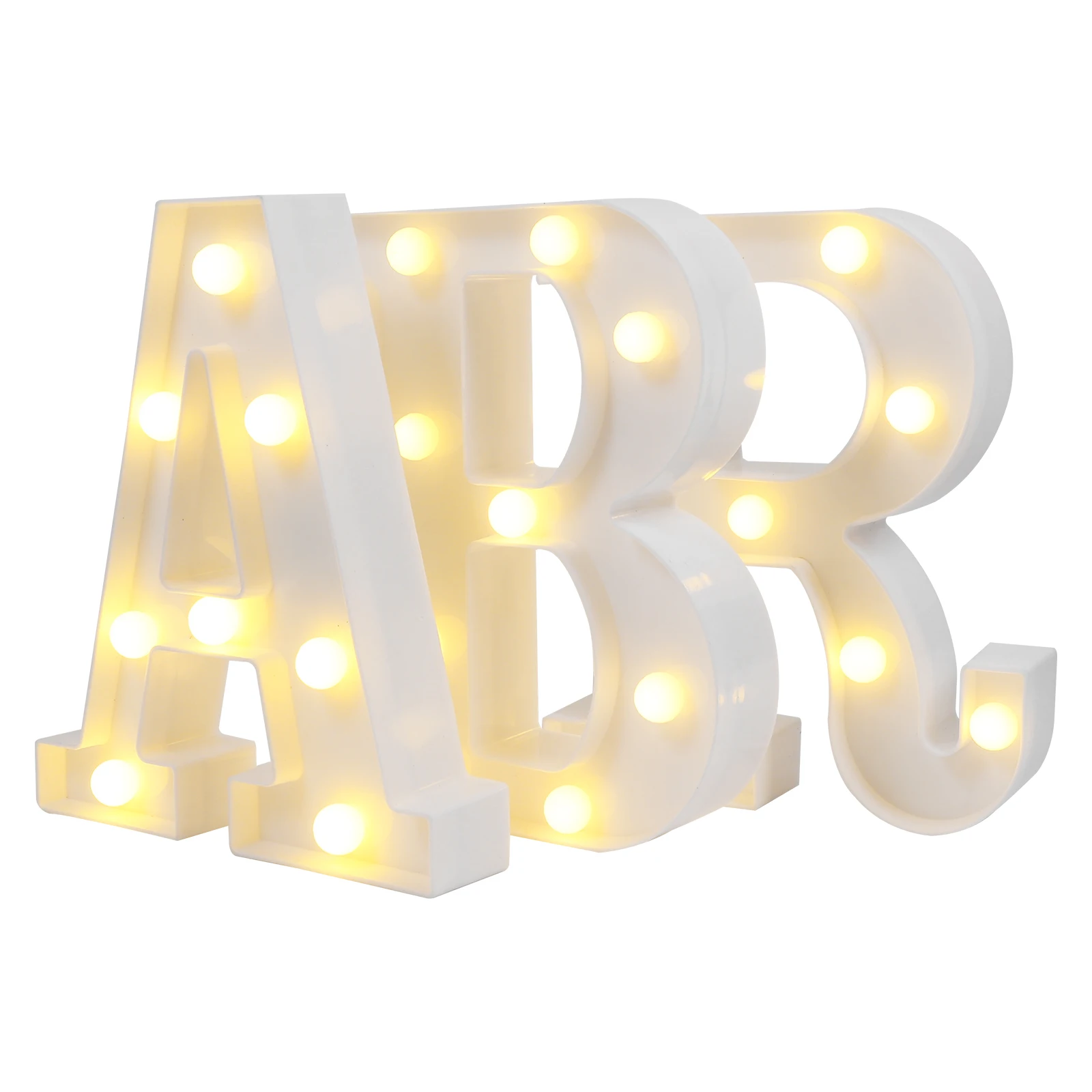 

3Pcs LED Letter Light Decorative Lamp Unique Design Durable White Perfect for Party Home Valentine Gifts Small Night Lamp Bar
