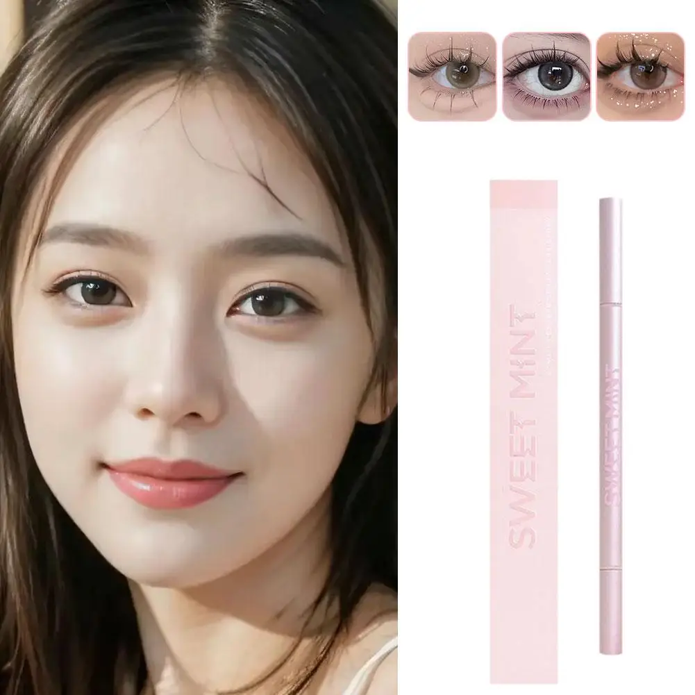 1 pz Matita per sopracciglia a punta fine a doppia punta, impermeabile, matita che non sbiadisce, colore naturale per sopracciglia resistente al sudore, a prova di sbavature, S1N8