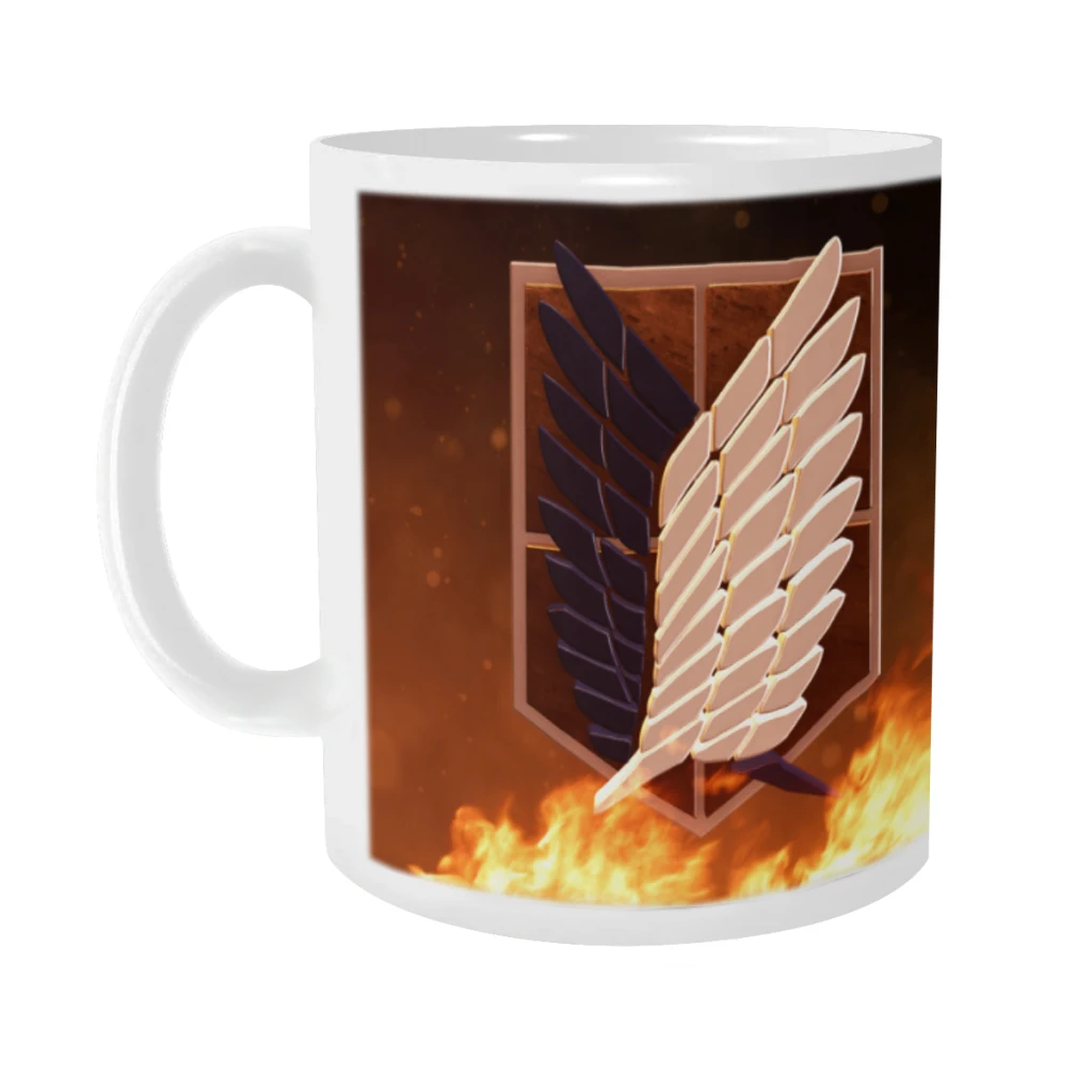 

Anime Attack On Titan Ceramics Coffee Mug Cute Gamer Birthday Gift Back To School Mug