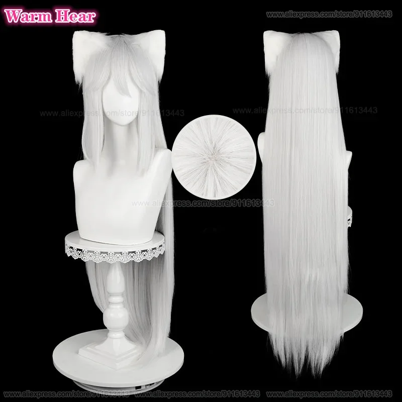 Peluca sintética de Anime Mizuki Tomoe moozono Nanami, pelucas de Anime con oreja, pelo resistente al calor, fiesta de Halloween, 30cm/98cm