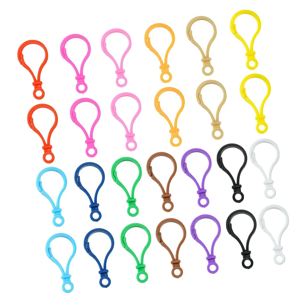 100 Pcs Color Light Bulb Buckle Key Chain Rings for Crafts Keychains Lobster Clasp Bulk Clasps Man