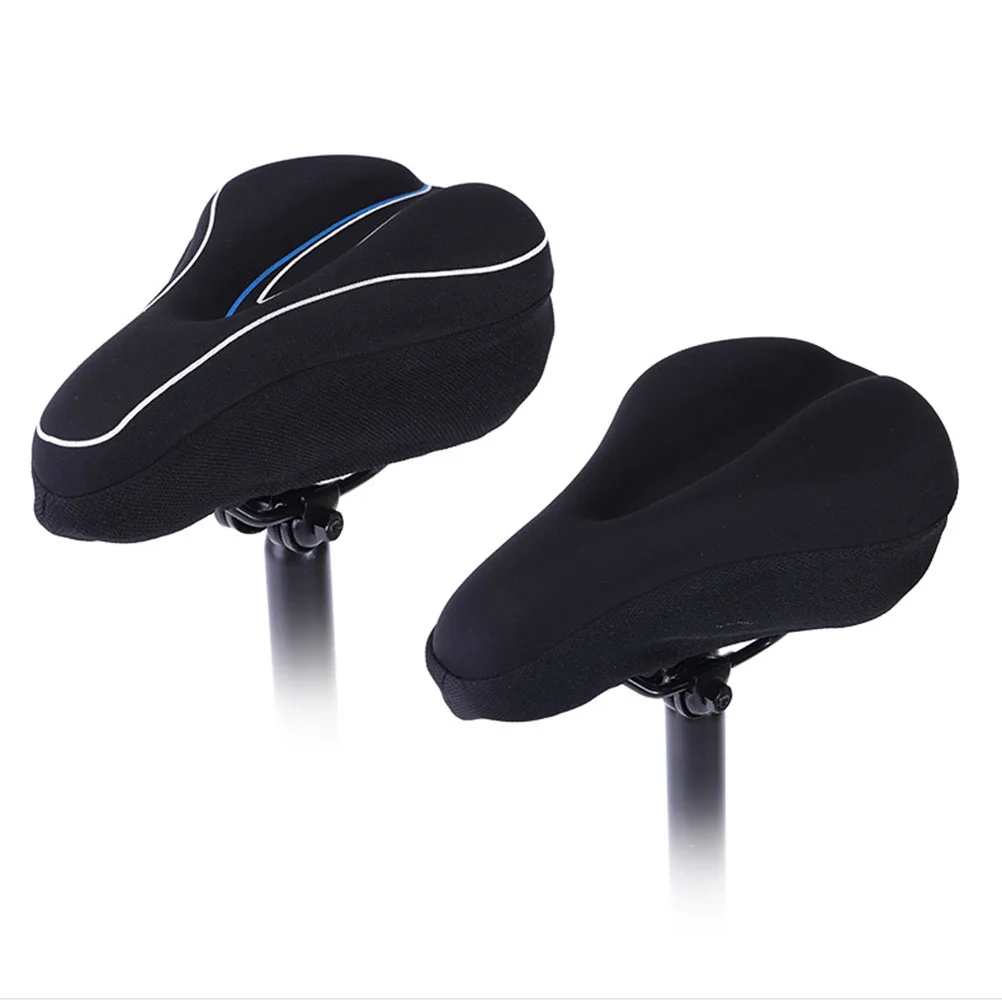 

1pc Thickened Bike Cushion Seat Saddle Comfortable Black Silicone Cycling Seats Breathable Mountain Bike Saddle Durable Cycling