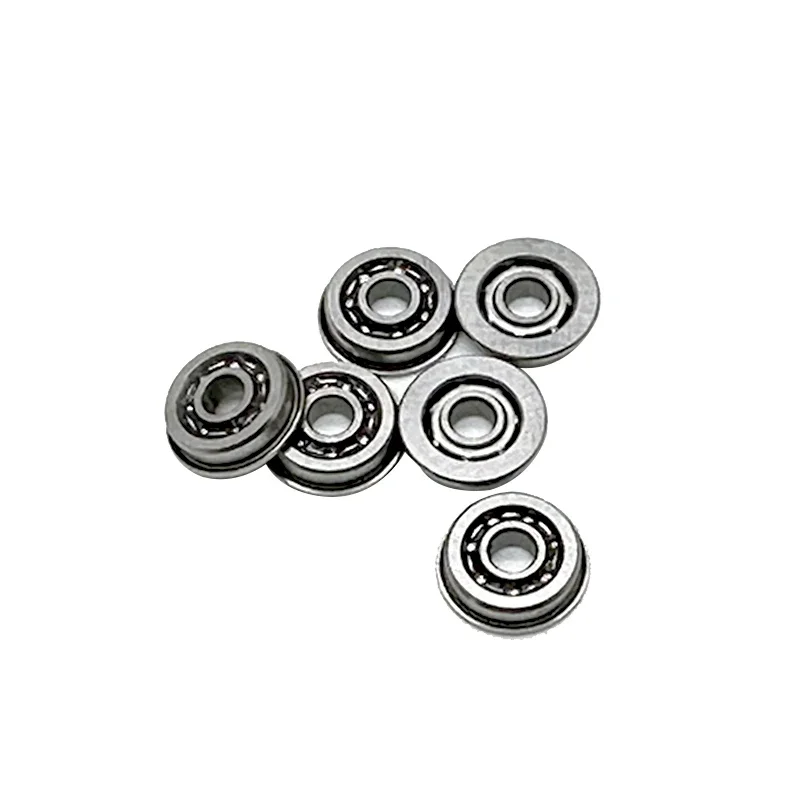 10PCS MF93 Open Flange Bearing 3x9x2.5 mm Miniature Flanged Deep Groove Open Bearings Without Seal