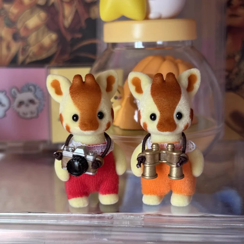 Sylvanian Families Accessoires Calico Critters Meisjes Kinderspeelgoed Miniatuur Anime Pop Kinderspeelgoed High Branch Giraffe Familie