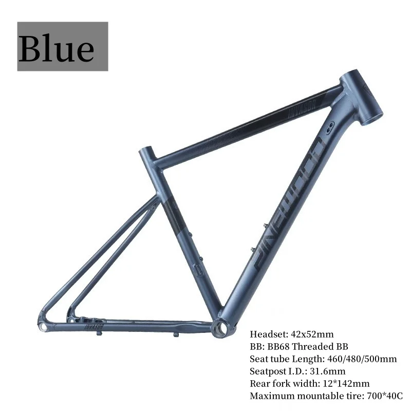 Aluminum Alloy Road Bike Frame, Flat Disc Brake, Full Internal Wiring, Carbon Fiber Front Fork Bike Frame, 700C