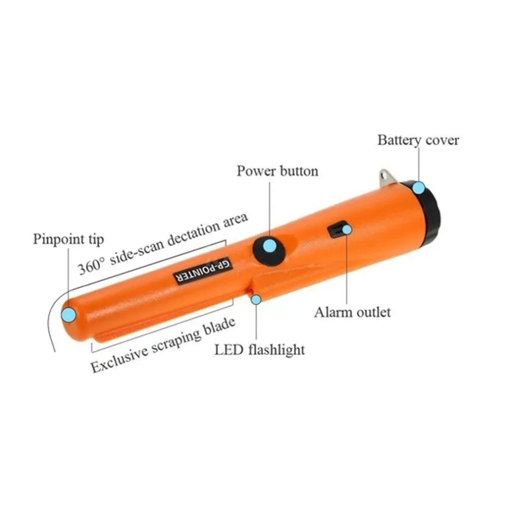 Portable Metal Detector with 360° Side Scanning Energy-saving Mode and Buzzer Alert for Coin Hunting and Outdoor Exploration
