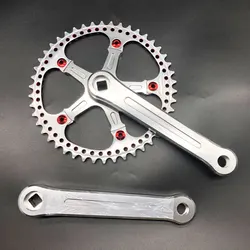 LASCO 46T 170mm Lega di alluminio Hollow CNC Singola velocità Guarnitura per bicicletta a scatto fisso