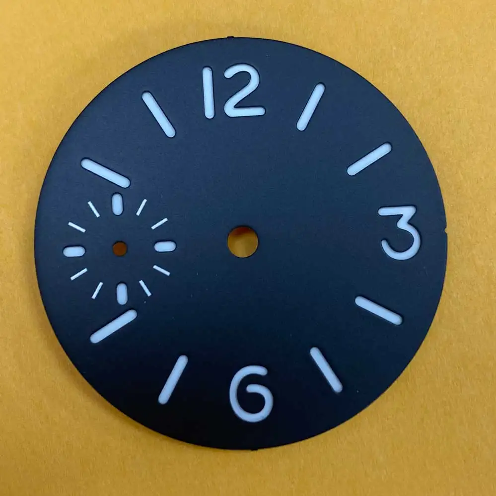 Циферблат для часов 34,3 мм, зеленая светящаяся циферблат для часов ETA6497/ ST3600, движущиеся часы, модификация, аксессуары, запасные части