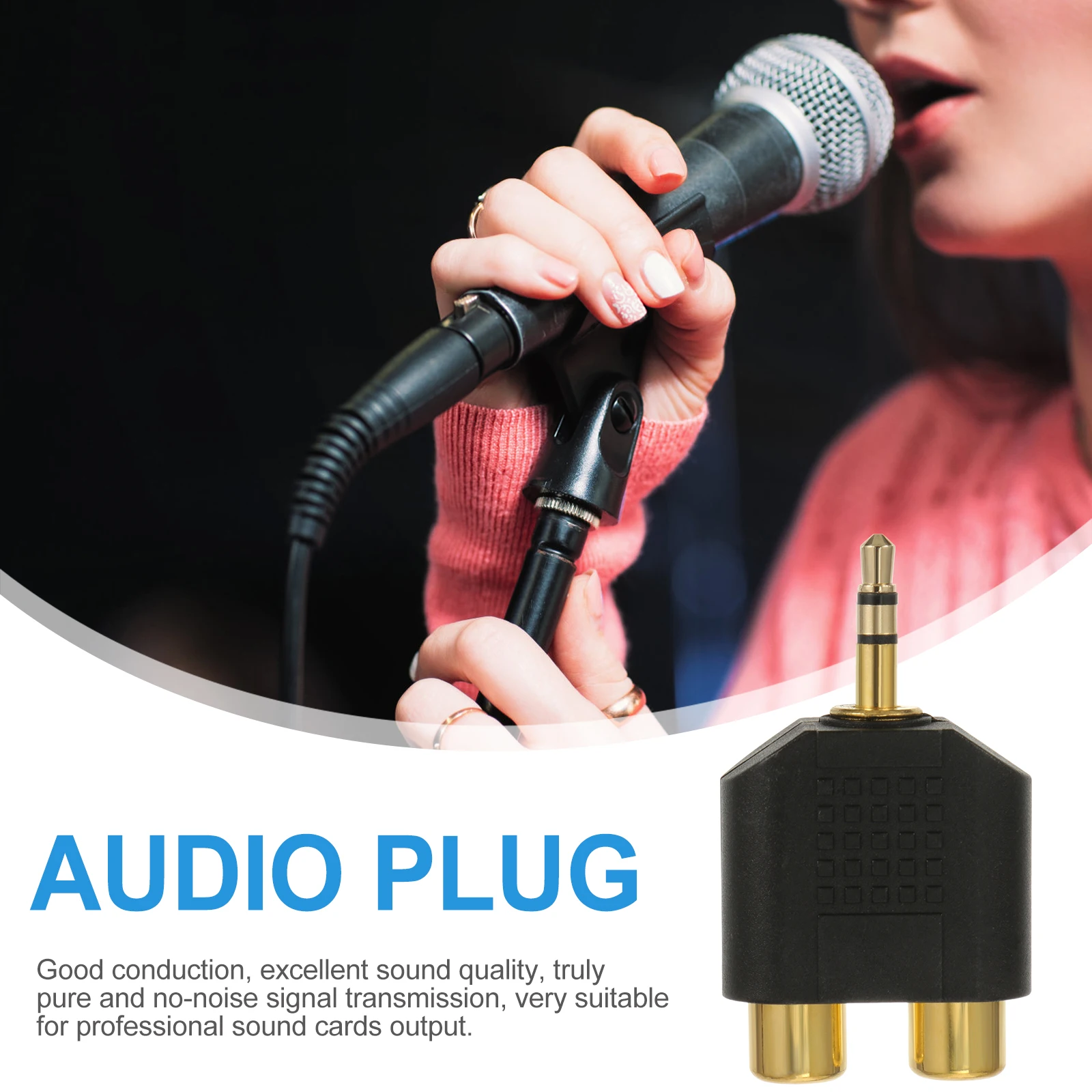 

8pcs 3.5Mm Audio Splitter Plug Alloy Metal Male To Female Adapter For Microphone Mixer Subwoofer Device Gold Plated Wear