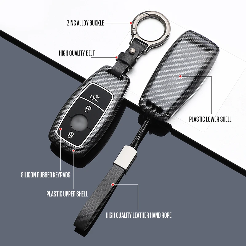 

Car Key Case Cover For Mercedes Benz E S G Class GLC CLE CLA GLB GLS W177 W205 W213 W222 X167 AMG E200 E260 Shell Fob
