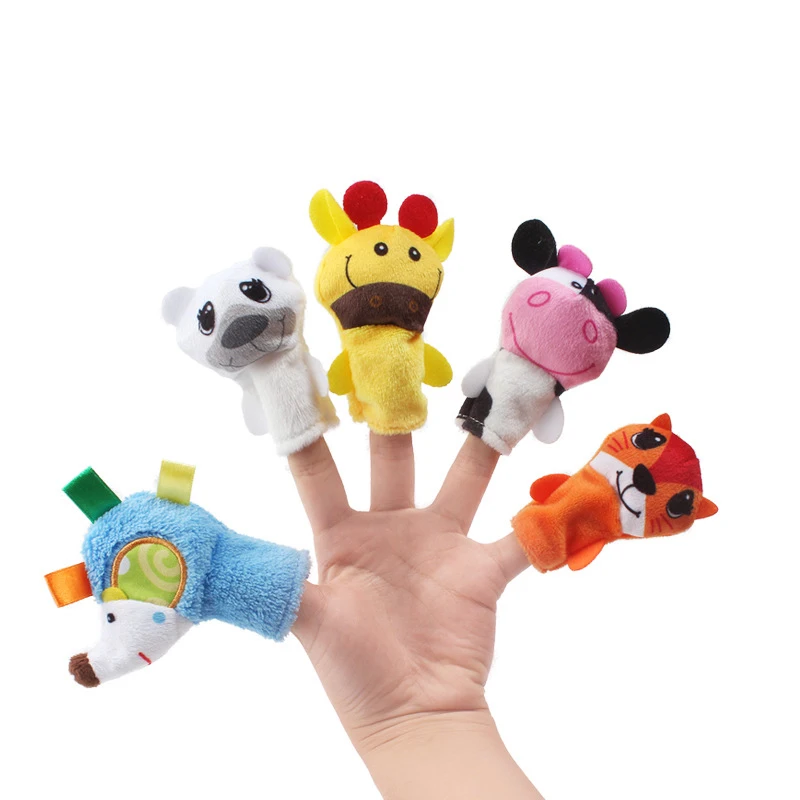 

Cartoon Cute Little Animal Series Plush Finger Puppet Parent-child Interaction Toy Props Bedtime Storytelling Finger Puppet