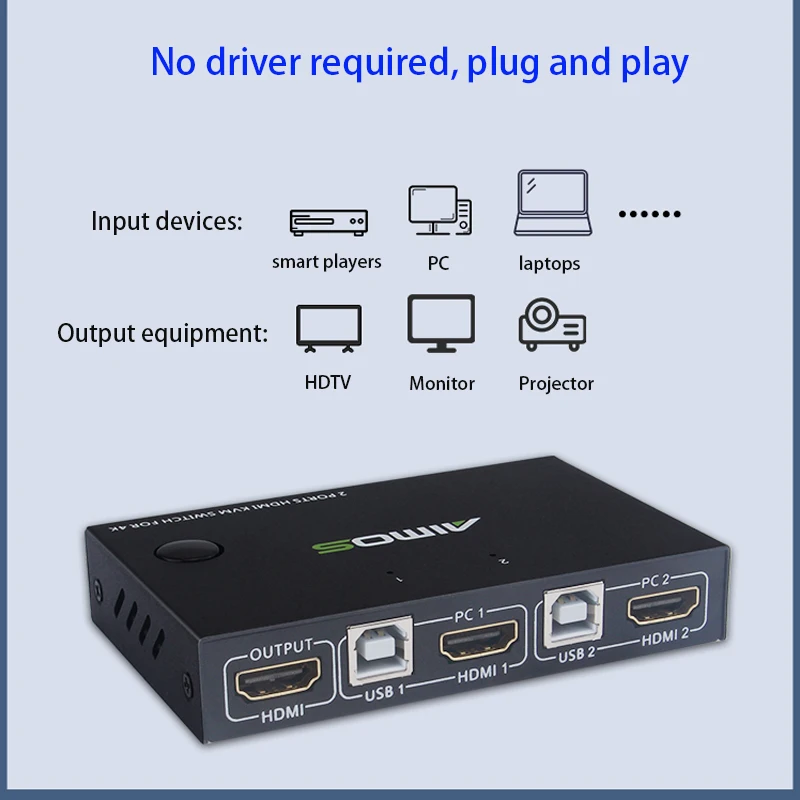 USB-разветвитель для игр, HDMI-совместимый квм-переключатель, разветвитель, внешний разветвитель, синхронный контроллер, док-станция 4K