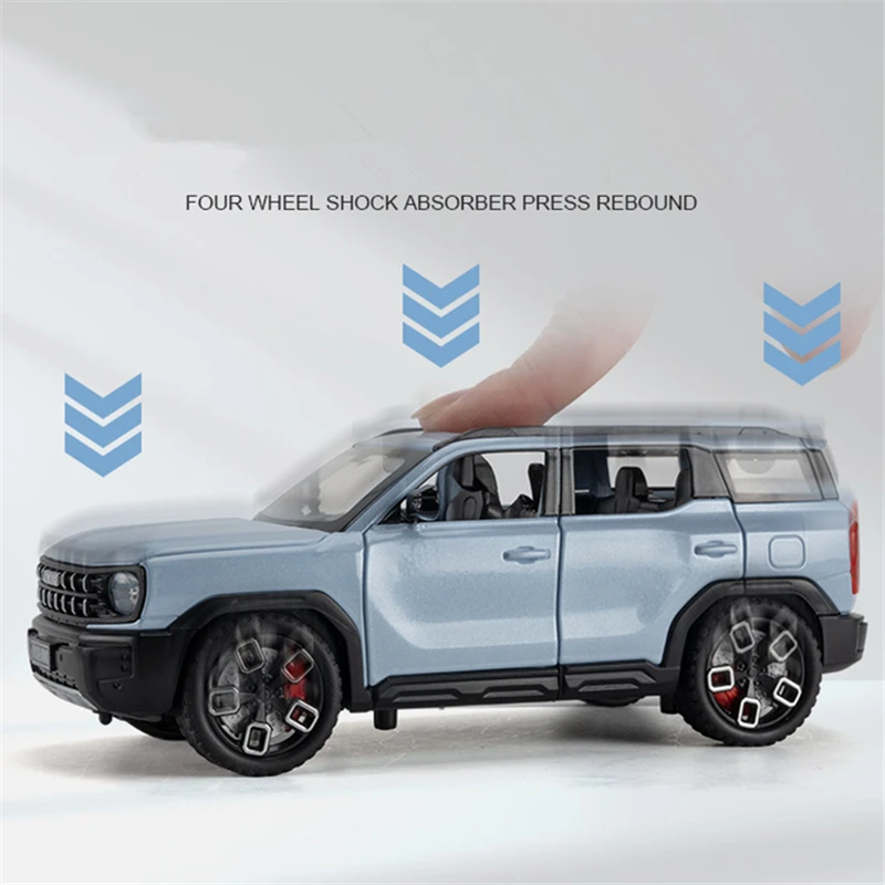1:24 Haval X-DOG SUV Alloy Car Model Diecast Metal Off-road Vehicles Car Model High Simulation Sound and Light Children Toy Gift