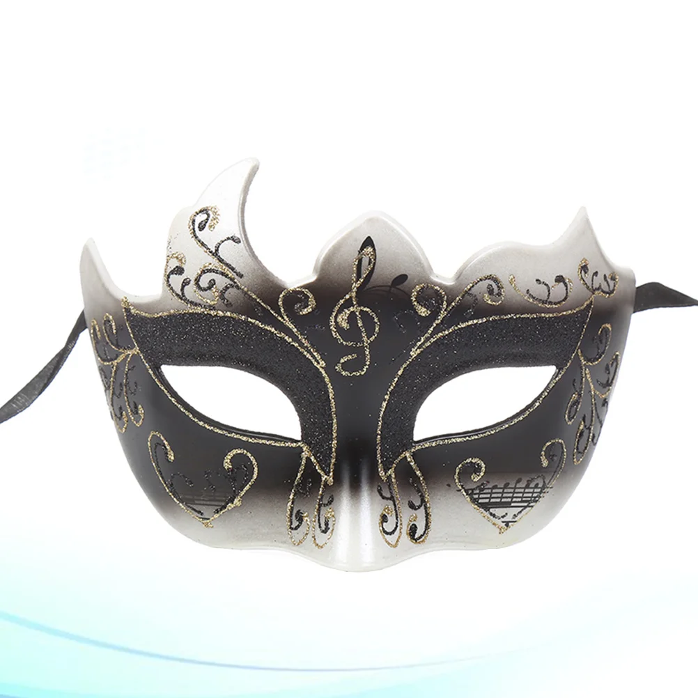 

Mask Venetian Half Face For Halloween Carnival Party Cosplay Dance Prop Masquerade Costume Accessory Black