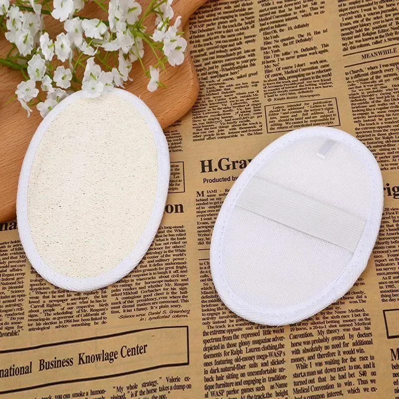 10-Pack Exfoliating Loofah Sponge Pads - Natural Luffa & Terry Cloth, Body Scrubbers For Shower & Bath