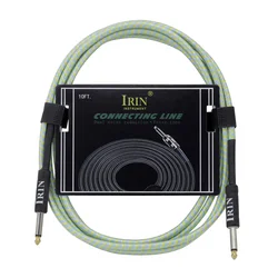 IRIN-Cable de Audio de 3M para guitarra eléctrica, Conector de níquel colorido, amplificador de bajo eléctrico, accesorio de piezas de guitarra