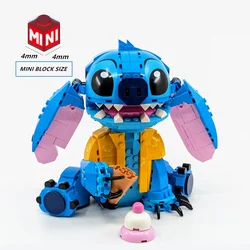 Aliens Monsters Cute Cartoon Stitch Display Home Decoration Model Building Blocks Bricks Kid Toys Game Gift Birthday