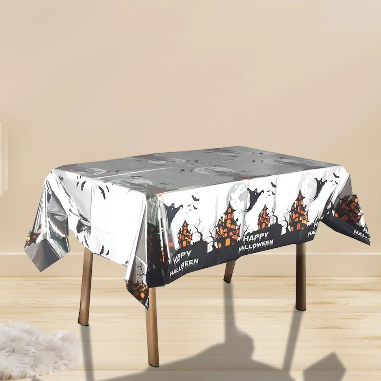 Halloween Tablecloth Castle Pattern Halloween Decoration for Outdoor Indoor