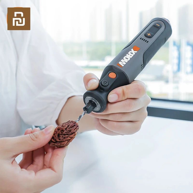 أداة دوّارة Youpin Worx 4 فولت/8 فولت WX106/WX750 مثقاب صغير لا سلكي للطحن أدوات طاقة متغيرة السرعة قابلة لإعادة الشحن USB