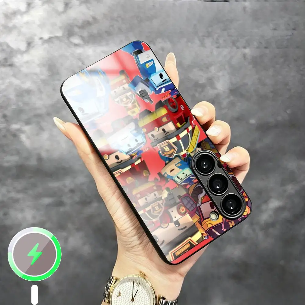 POLI cute cartoon Helly design Phone Case For Samsung S26 S25 S24 S23 S22 S21 Plus Ultra Fold A Glass Magnetic Case