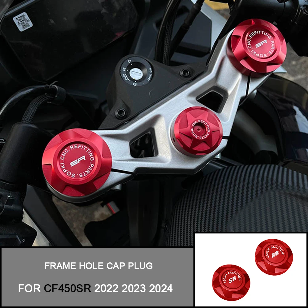 

For CF 450SR 450SS 450 SR/SS 2022 2023 2024 Motorcycle Aluminum Frame Hole Cap Plug Frame Insert Swingarm bolt Cover