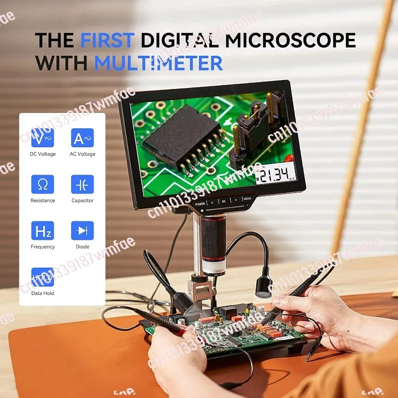 New Multimeter 2000X Microscope DC/AC Voltage 10.1 Inch Video Microscope Repair Tool