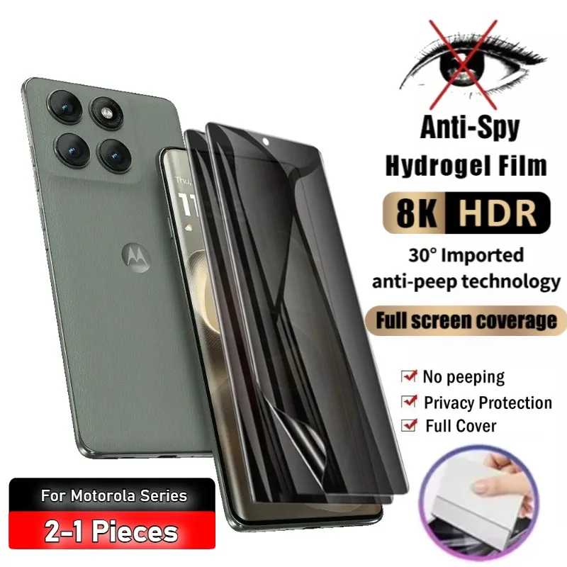 

Anti-Spy Hydrogel Film for Motorola Edge 60 60s 50 Pro Ultra 50 30 Fusion Edge 50 40 Neo G85 G86 Full Coverage Screen Protector