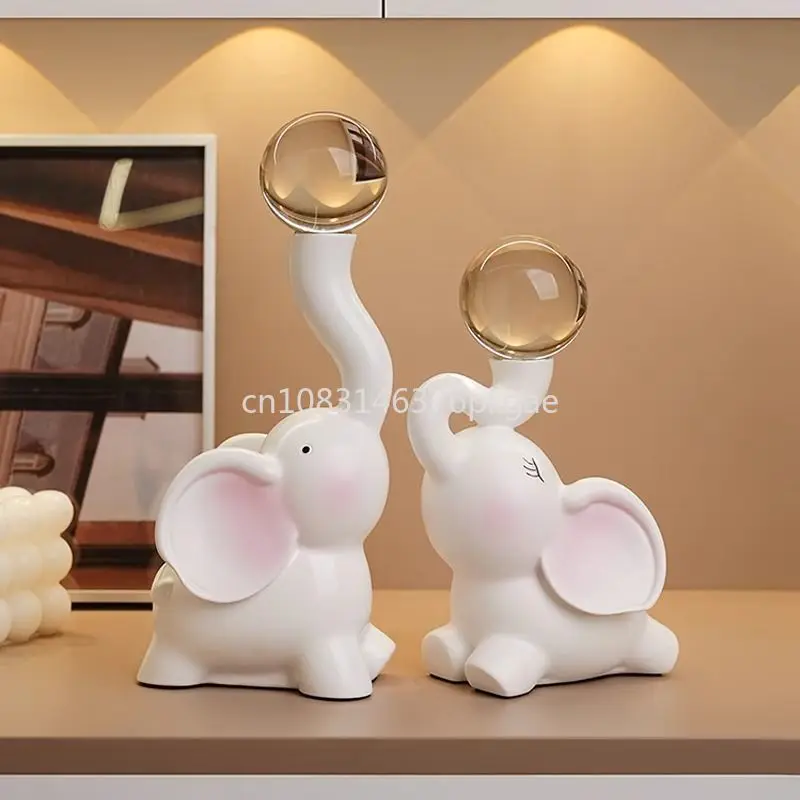 

Elephant Crystal Ball Decoration Living Room TV Cabinet Wine Cabinet Entrance Home Bedroom Decoration Housewarming Gift