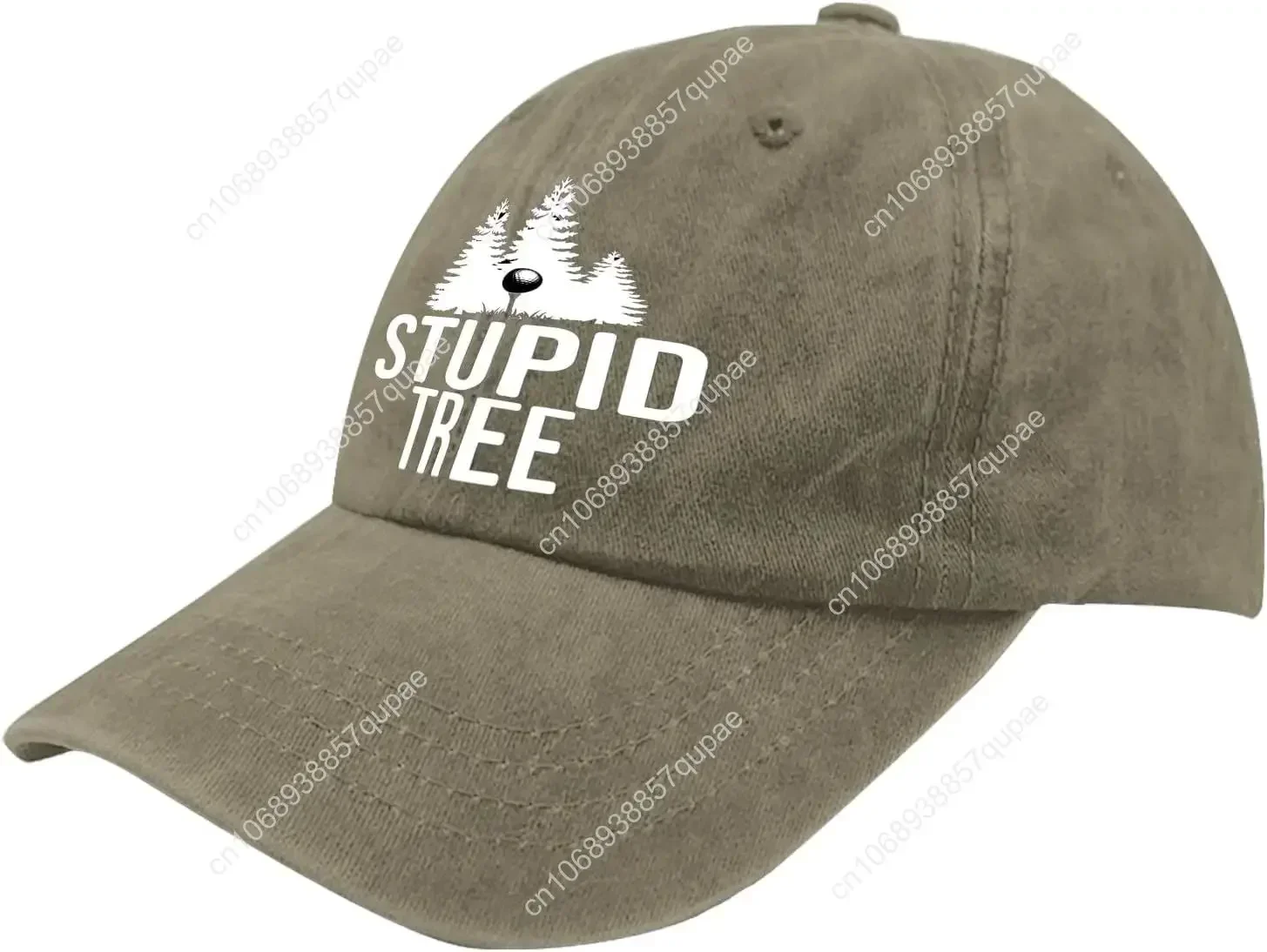 Stupid Tree Hat Men Fashionable Disc Golf Denim Hat for Mens Caps Plain for Bakers
